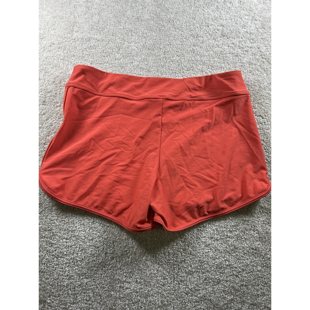 Charmo Swim Shorts Womens XL Coral Orange UPF 50+ Lined Quick Dry Active Beach - Picture 5 of 7